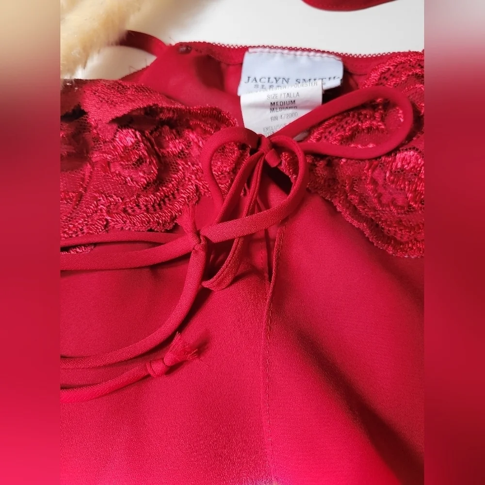 Elegant Red Lace Camisole